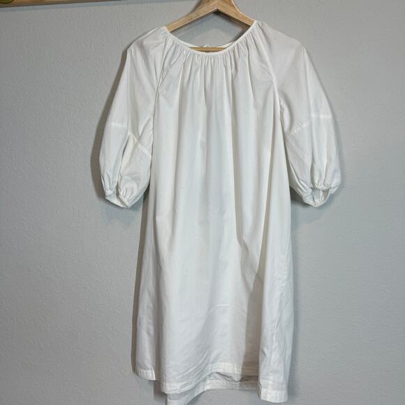 Banana Republic Dresses & Skirts - Women's Banana Republic White Pullover Key Hole Back Shift Dress Size M NEW